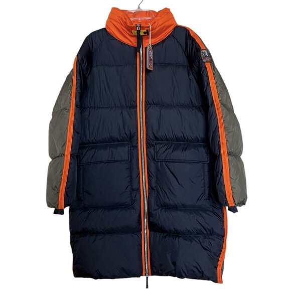 Parajumpers Jacket Coat Womens XL Down Puffer Jada Orange Green Black $885 - Picture 1 of 14
